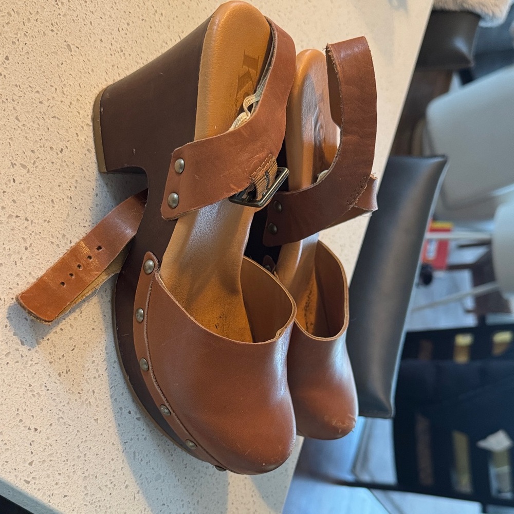 Kork-Ease Tan Leather Women's Mules